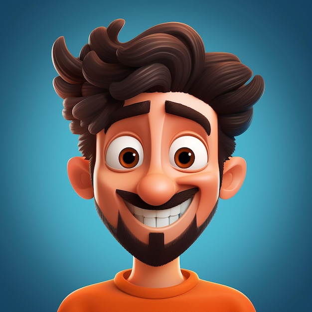 Versatile cartoon man character template creative design