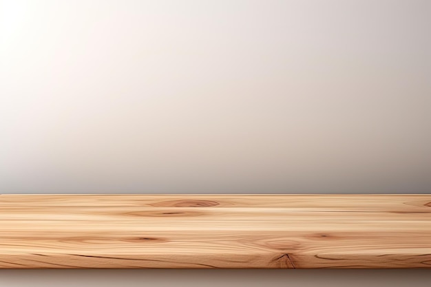 Versatile Empty Wooden Board Table Perfect Blank Canvas for Displaying Your Products or Design Layo