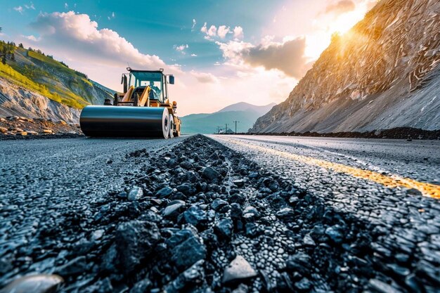 道路建設における多用途のローラーマシン 最高のローラー画像写真