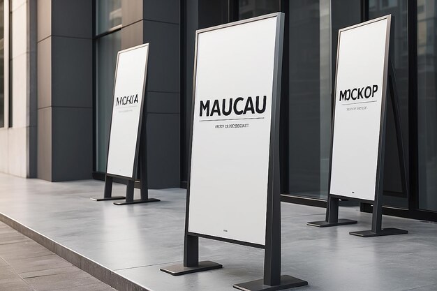 Versatile white signage mockup blank canvas brilliance