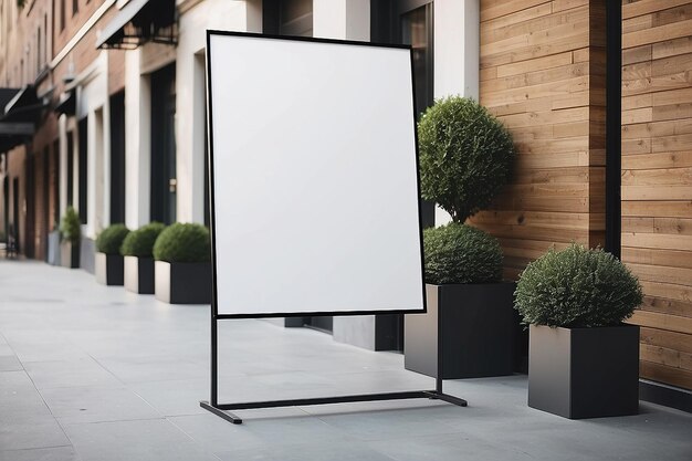 Photo versatile white signage mockup blank canvas brilliance