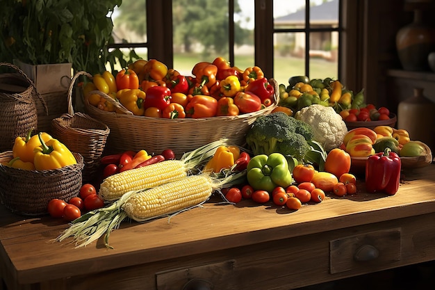 Verscheiden groenten voor salades vegetarianisme dieet en gezond eten