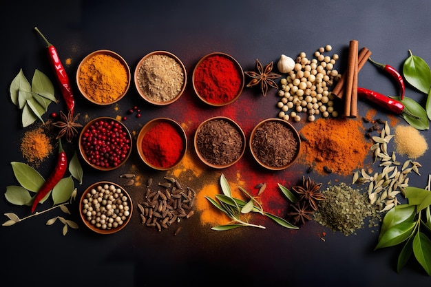 verscheidenheid aan kruiden die een aromatische reis bieden door diverse smaken van over de hele wereld