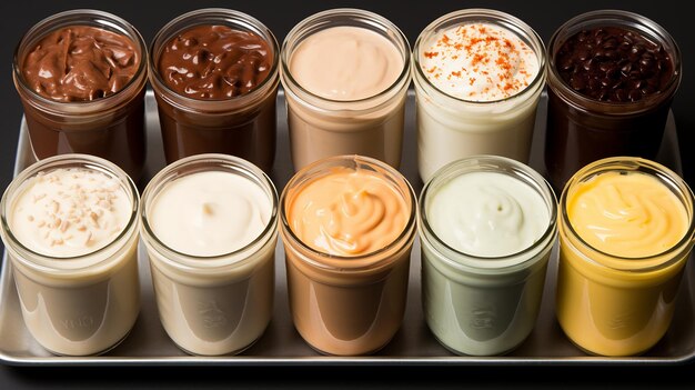 Verscheidenheid aan smaken Gourmet Hot Chocolate Tray Delights