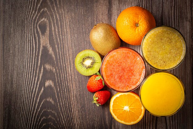 Verscheidenheid aan vruchtensappen Fruitsmoothies