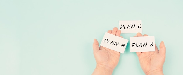 Verschillend plan a of b optie het benutten van de gelegenheid het nemen van een beslissing het plannen van de toekomstige bedrijfsstrategie