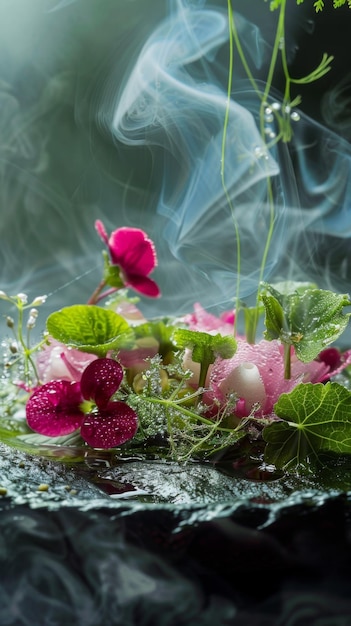 Verschillende bloemen op een tafel