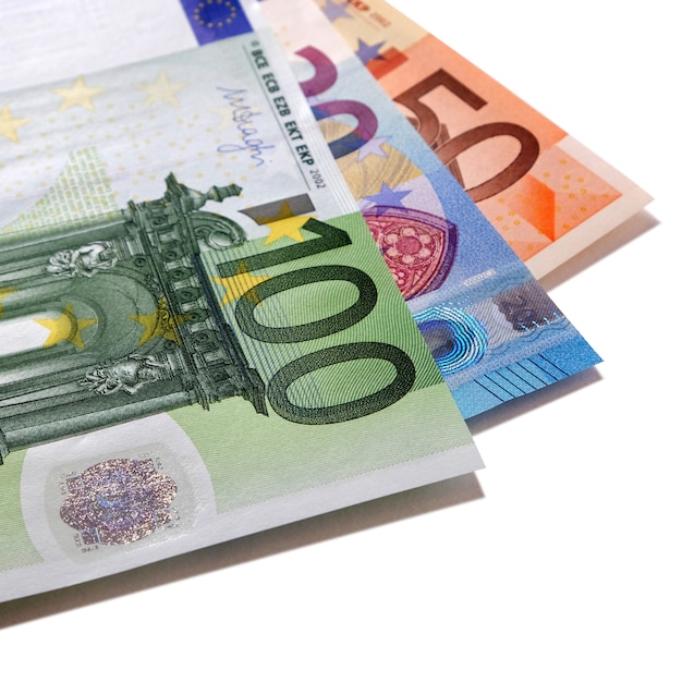 Verschillende euro valutarekeningen geïsoleerd