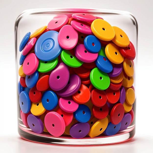 Verschillende gekleurde ronde snoepjes