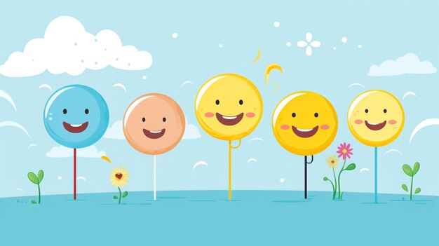 Foto verschillende gezichten emoticons veel lachen glimlachen knipoog emoticons 3d vector concept illustrat