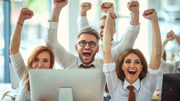 Foto verschillende groep glimlachende zakenlieden bespreken kaarten en papierwerk tijdens een bijeenkomst in