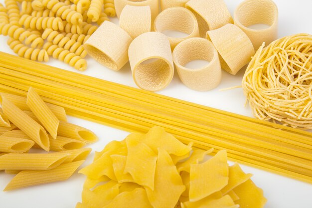 Verschillende Italiaanse pasta