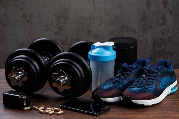 Verschillende items voor fitness