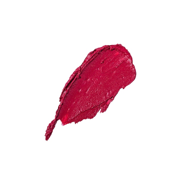 Verschillende lippenstiftstreken geïsoleerd op witte achtergrond
