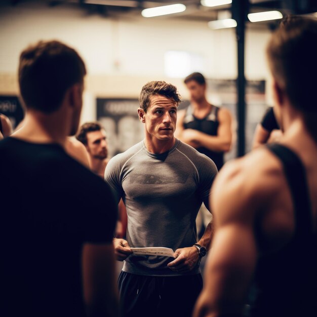 Verschillende mensen die in een sportschool trainen