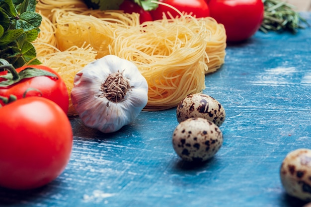 Verschillende Pasta. Koken concept. Bovenaanzicht