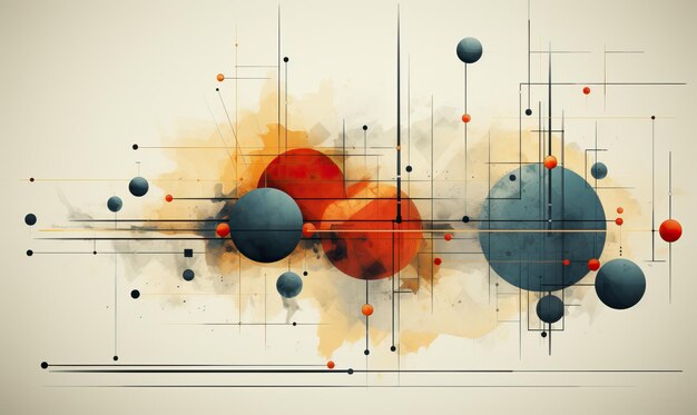 Verschillende platte geometrische vormen op een witte achtergrond Selectieve zachte focus