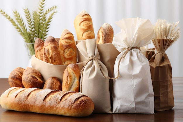 Verschillende soorten brood met voeding Generatieve AI
