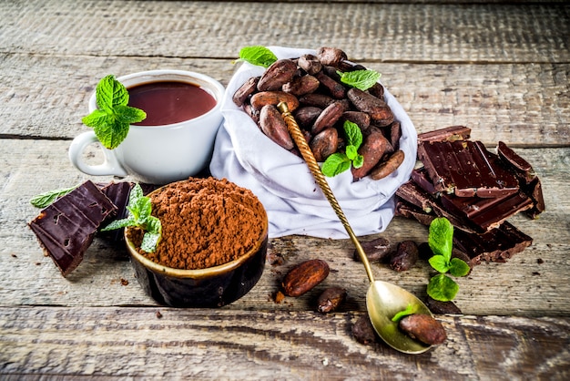 Verschillende soorten cacao