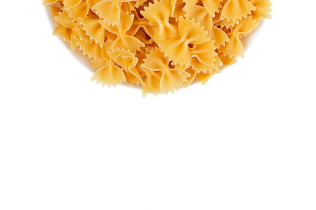 Verschillende soorten en vormen van droge italiaanse pasta close-up