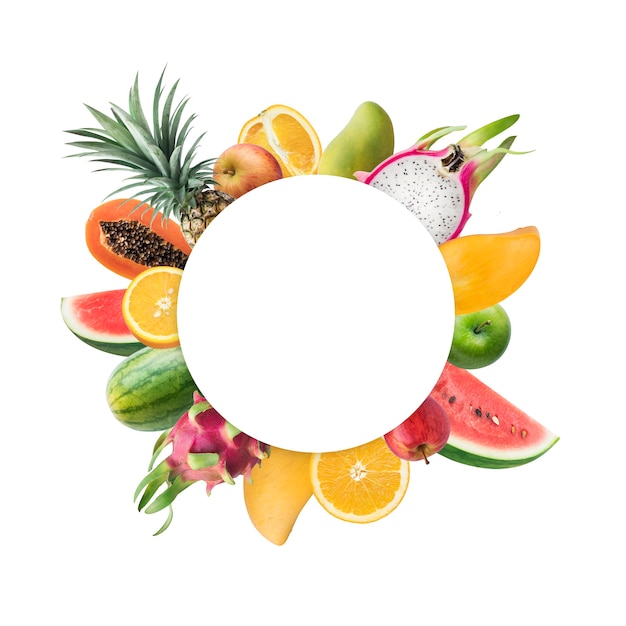 Foto verschillende soorten fruit als conceptideeën voor de zomerfruit