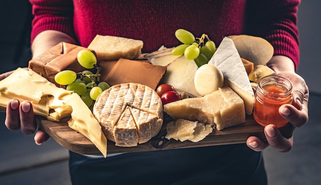 Verschillende soorten kaas voor gastronomische voeding