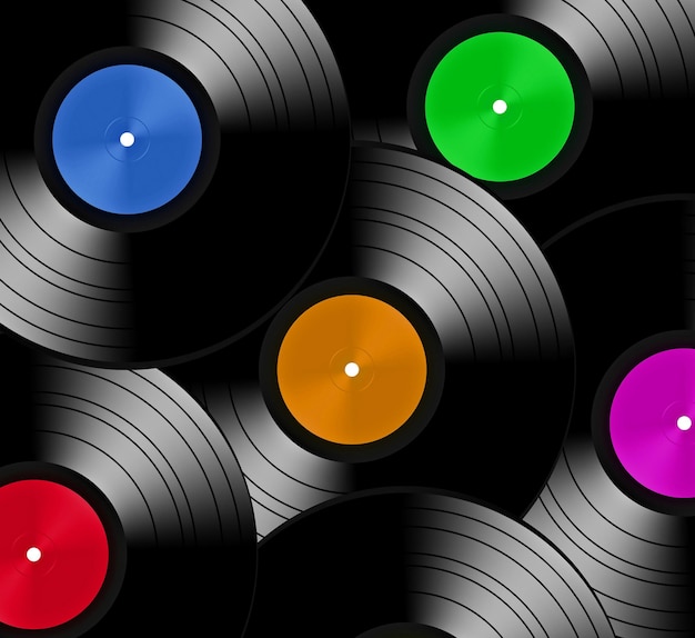 Verschillende vinyl platen