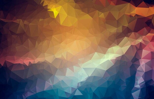 verse abstracte onregelmatige veelhoekachtergrond met een driehoekspatroon in volledige multikleur - laag poly