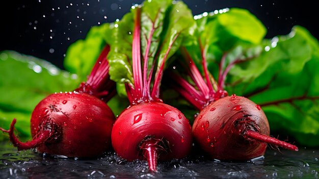 Foto verse biologische beet beet grijze rustieke houten achtergrond close up