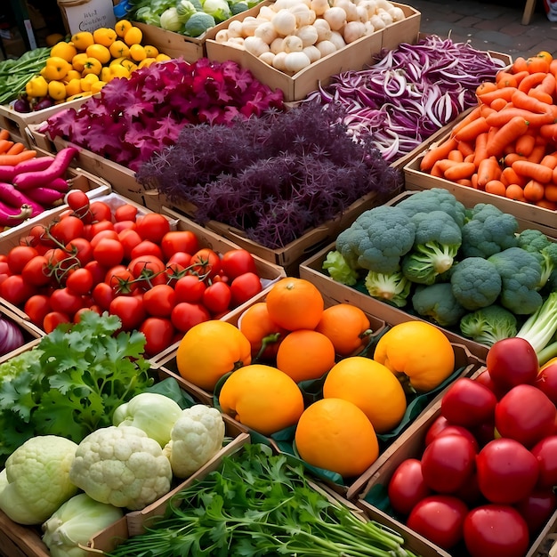 Verse biologische groenten en groenten