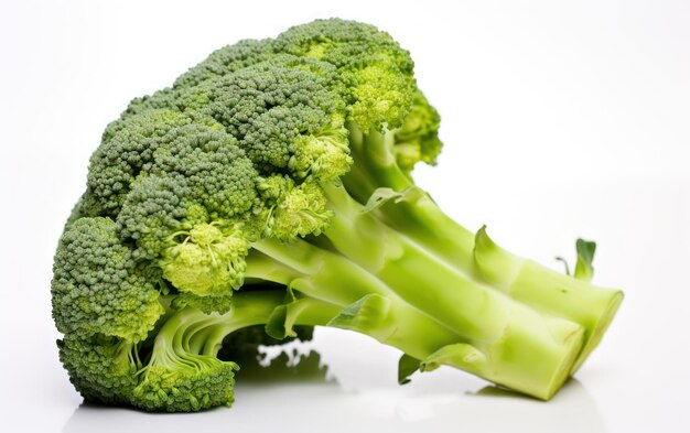 Verse broccoli die op witte achtergrond worden geïsoleerd