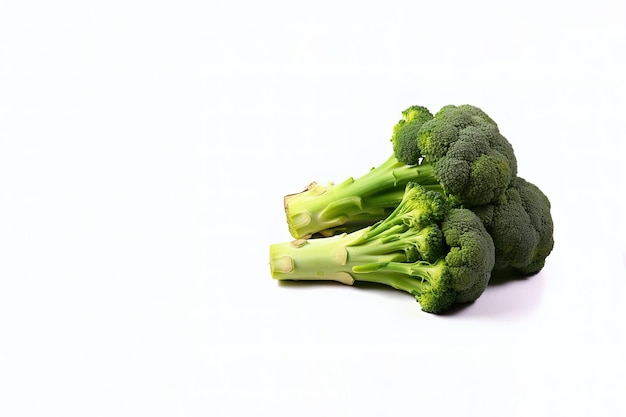 Verse broccoli geïsoleerd op een witte achtergrond met kopie ruimte