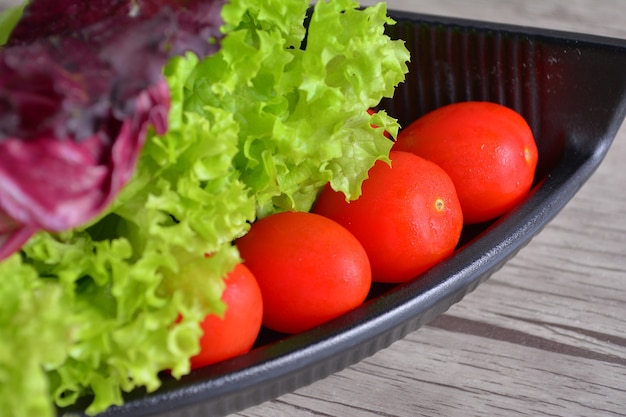 Verse Close-up Tomatenkers Met Slasalade