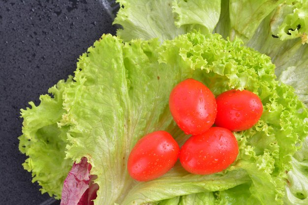 Verse Close-up Tomatenkers Met Slasalade