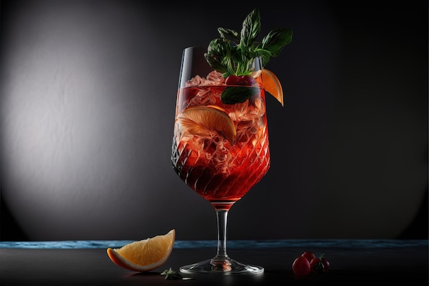 Verse cocktails met fruit en tropische sapdranken generatieve AI