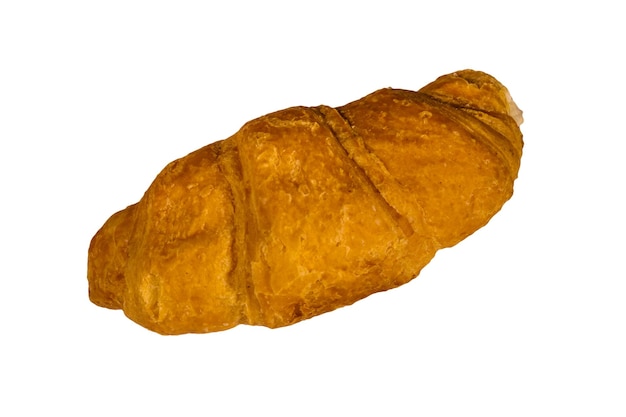 Verse croissant die op de witte achtergrond wordt geïsoleerd