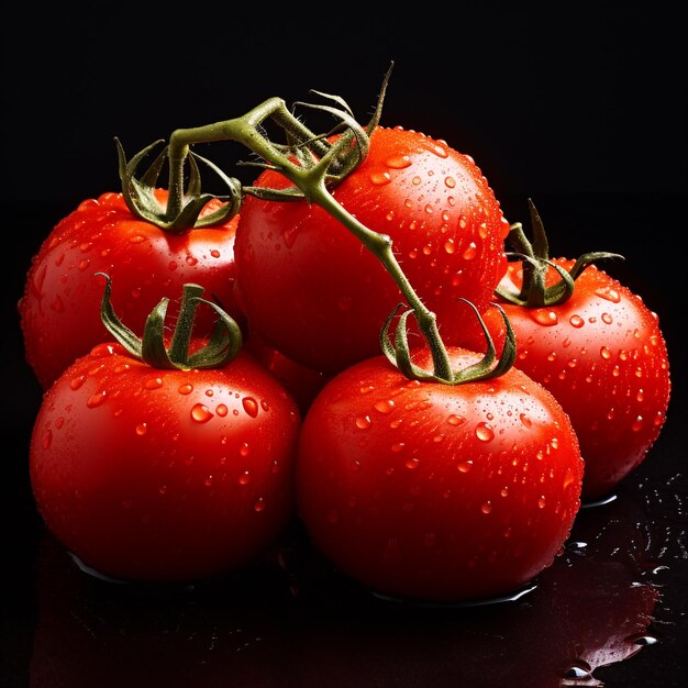 verse foto-rode tomaten gegenereerd door AI