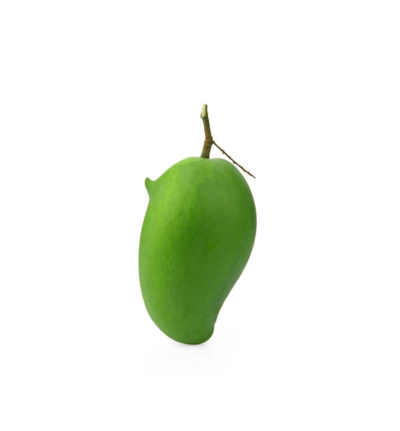 Verse groene mango (Rhino Mango) geïsoleerd op wit