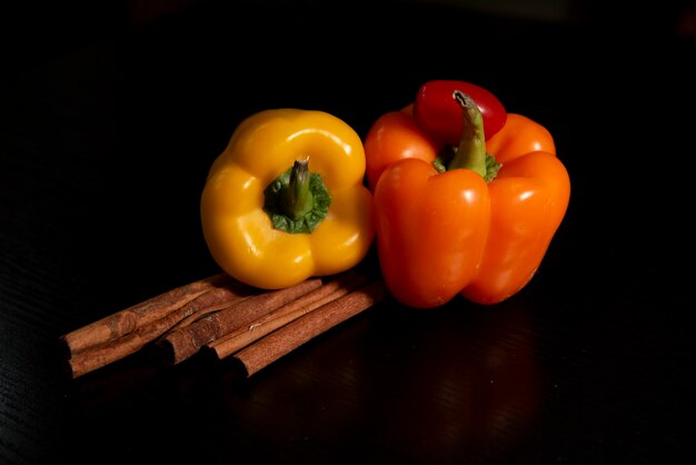 Foto verse groenten drie zoete rode gele