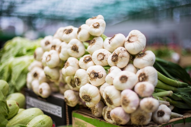 Verse groenten op de markt