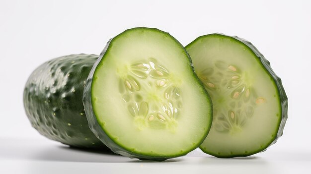 verse komkommer geïsoleerde witte achtergrond