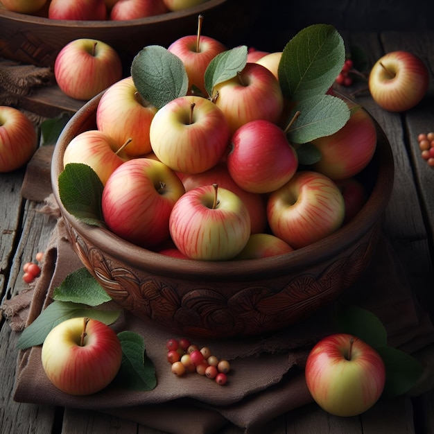 Verse krab appel net geplukt uit de tuin