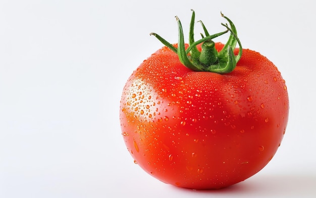 Verse lekkernijen van sappige tomaten op een witte achtergrond