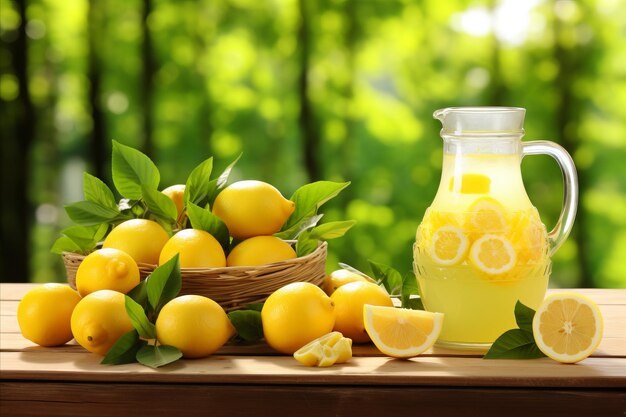 Verse limonade in een stijlvolle kruik Ideaal voor zomercocktails en buitenvermaak