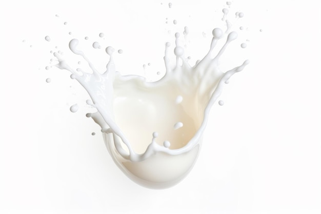 Verse melk splash voor gezonde natuurlijke verse drank