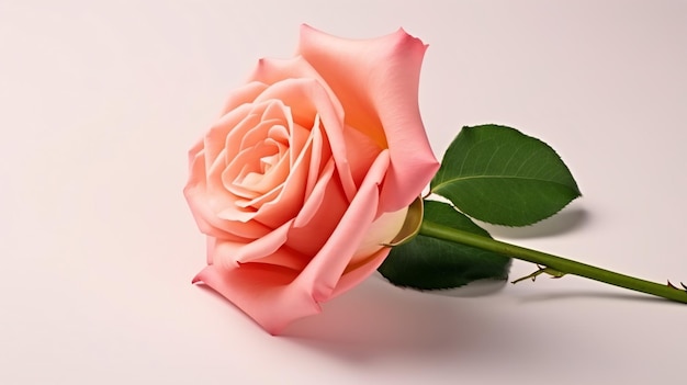 Verse mooie roos geïsoleerd op een witte achtergrond