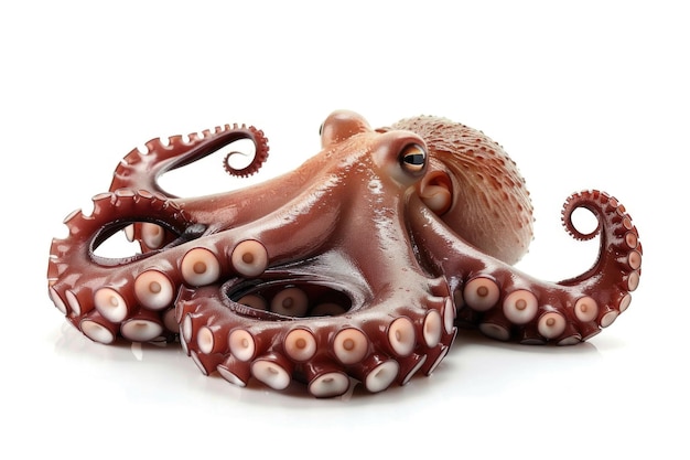 verse octopus tentakels geïsoleerd op witte achtergrond octopus