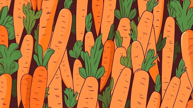 Verse organische wortel plantaardige horizontale illustratie als achtergrond