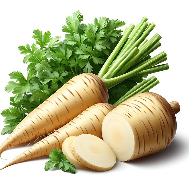 Verse parsnip Groenten geïsoleerd op doorzichtige achtergrond ai gegenereerd