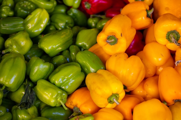 Verse pepers op de markt